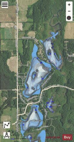 Maston Lake depth contour Map - i-Boating App - Satellite