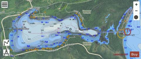La Belle, Lac depth contour Map - i-Boating App - Satellite