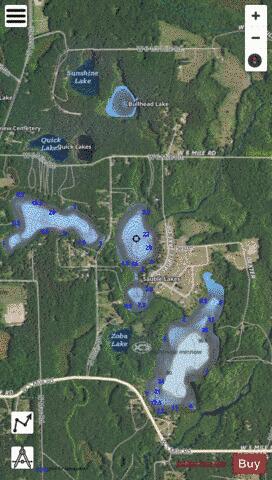 Sauble Lake #3 depth contour Map - i-Boating App - Satellite