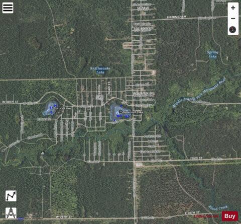 Watermill Lake depth contour Map - i-Boating App - Satellite