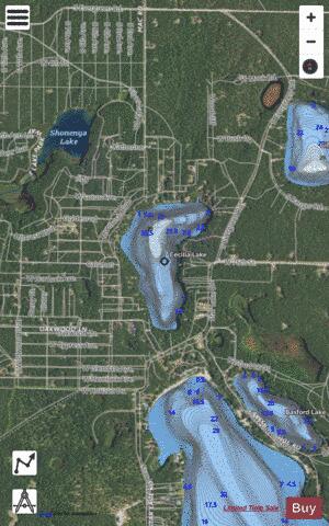 Cecilia Lake depth contour Map - i-Boating App - Satellite