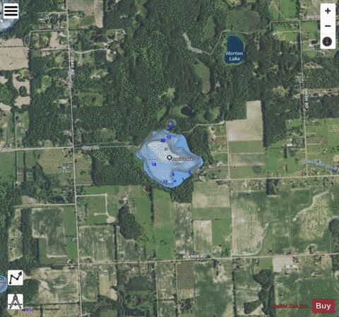 Davis Lake depth contour Map - i-Boating App - Satellite