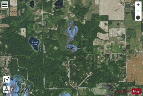 Mud Lake (lower) depth contour Map - i-Boating App - Satellite