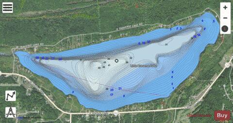 Little Traverse Lake depth contour Map - i-Boating App - Satellite