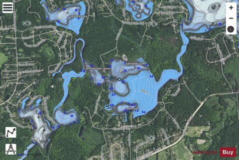 Gallagher Lake depth contour Map - i-Boating App - Satellite