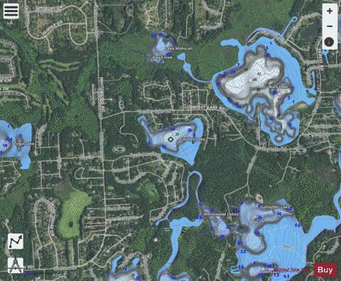 Cordley Lake depth contour Map - i-Boating App - Satellite