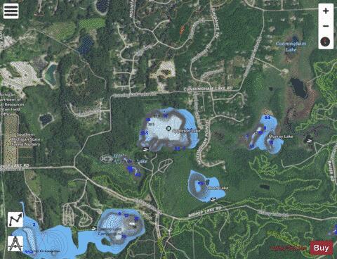 Appleton Lake depth contour Map - i-Boating App - Satellite
