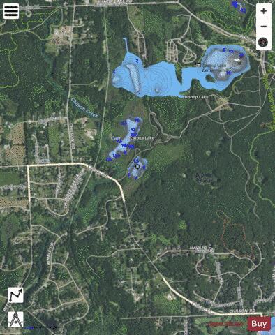 Long Lake, Little depth contour Map - i-Boating App - Satellite