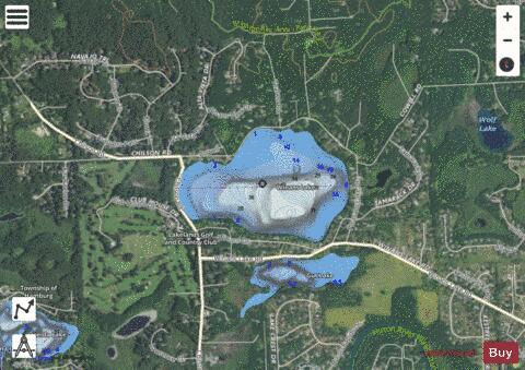 Winans Lake depth contour Map - i-Boating App - Satellite