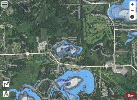 Oneida Lake depth contour Map - i-Boating App - Satellite