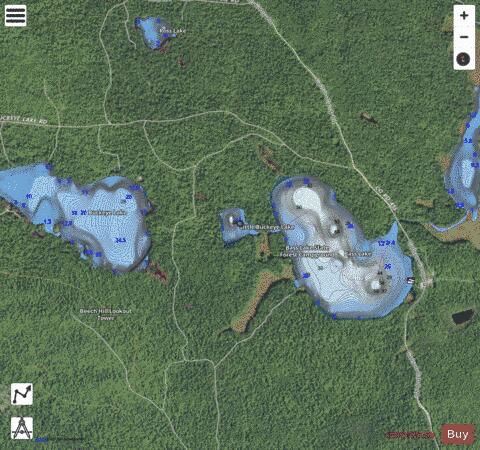 Little Buckeye Lake depth contour Map - i-Boating App - Satellite