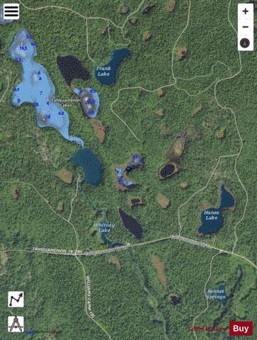 Hanes Lake #4 depth contour Map - i-Boating App - Satellite