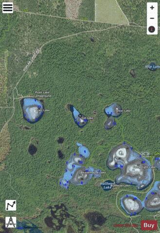 Sid Lake depth contour Map - i-Boating App - Satellite
