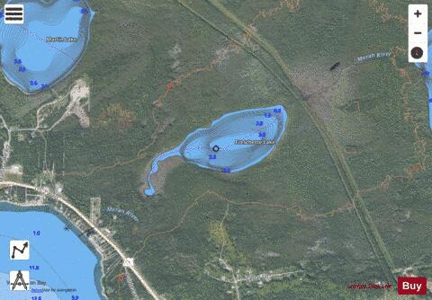 Freschette Lake depth contour Map - i-Boating App - Satellite