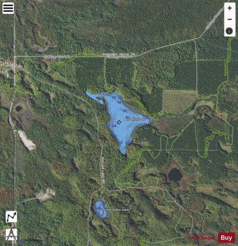 Big Dollar Lake depth contour Map - i-Boating App - Satellite