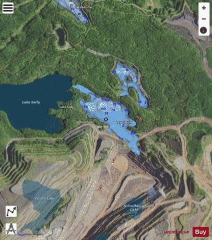Ogden, Lake depth contour Map - i-Boating App - Satellite