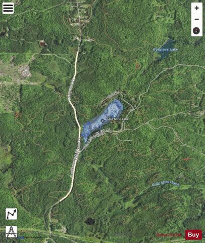 Gold Mine Lake depth contour Map - i-Boating App - Satellite