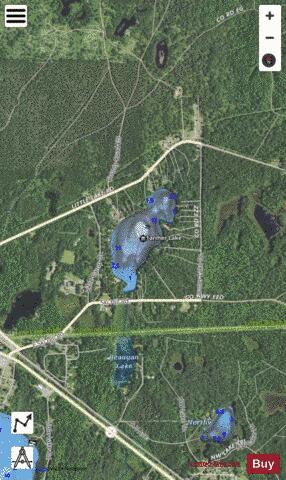 Farmer Lake depth contour Map - i-Boating App - Satellite