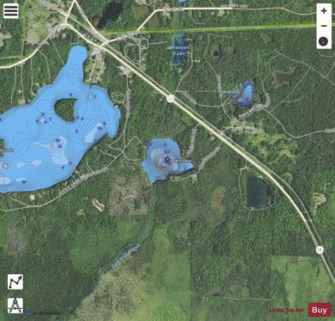 Morbit Lake depth contour Map - i-Boating App - Satellite