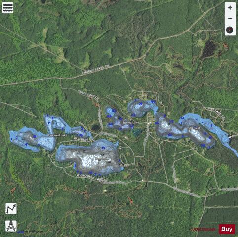 Spring Lake depth contour Map - i-Boating App - Satellite
