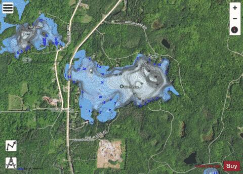 Witch Lake depth contour Map - i-Boating App - Satellite