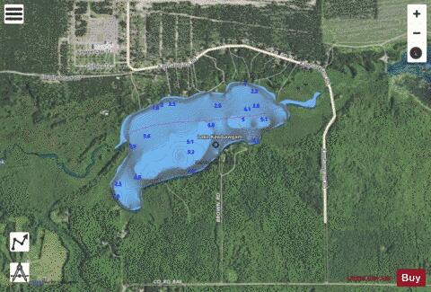 Kawbawgam, Lake depth contour Map - i-Boating App - Satellite