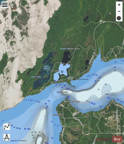Lost Lake, East depth contour Map - i-Boating App - Satellite