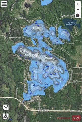 Horsehead Lake depth contour Map - i-Boating App - Satellite