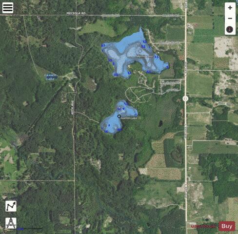 Gorrel Lake depth contour Map - i-Boating App - Satellite