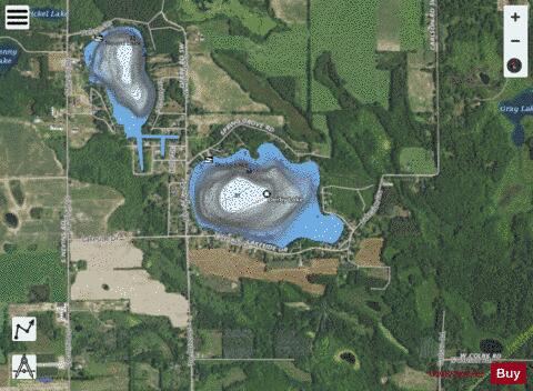 Derby Lake depth contour Map - i-Boating App - Satellite