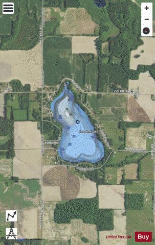 Cowden Lake depth contour Map - i-Boating App - Satellite