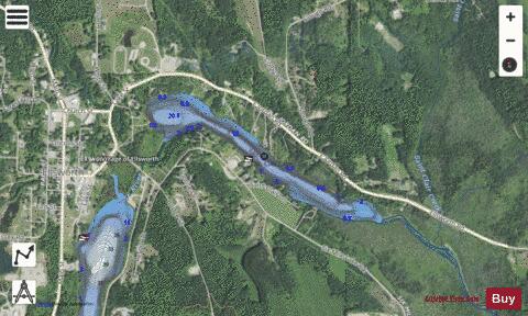 Saint Clair Lake depth contour Map - i-Boating App - Satellite