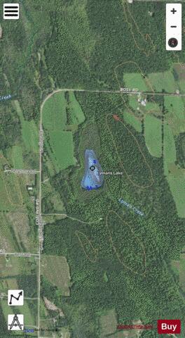 Lymans Lake depth contour Map - i-Boating App - Satellite