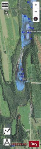 Mitchell Lake depth contour Map - i-Boating App - Satellite