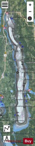 Torch Lake depth contour Map - i-Boating App - Satellite