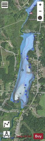 Ben-way Lake depth contour Map - i-Boating App - Satellite