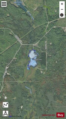 Voyer Lake depth contour Map - i-Boating App - Satellite