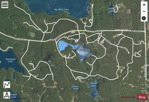 Britton Lake depth contour Map - i-Boating App - Satellite
