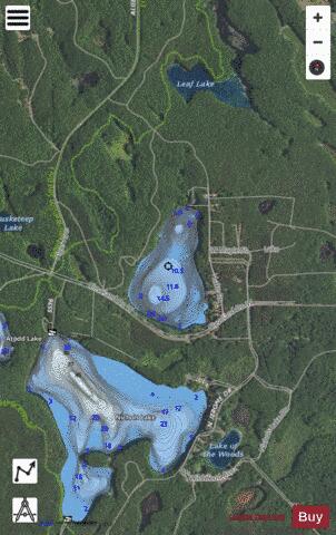 Walkup Lake depth contour Map - i-Boating App - Satellite