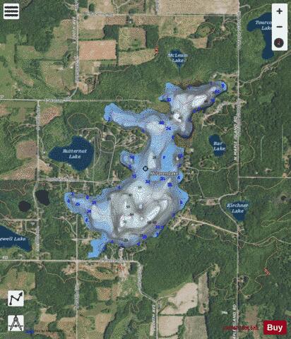 McLaren Lake depth contour Map - i-Boating App - Satellite