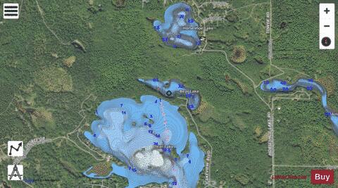 Bear Lake depth contour Map - i-Boating App - Satellite