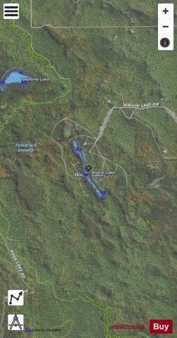 Wallin Lake depth contour Map - i-Boating App - Satellite