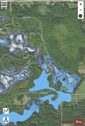 Lodge Lake depth contour Map - i-Boating App - Satellite