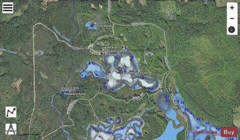 Grousehaven Lake depth contour Map - i-Boating App - Satellite