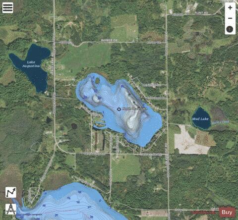 North Dease Lake depth contour Map - i-Boating App - Satellite