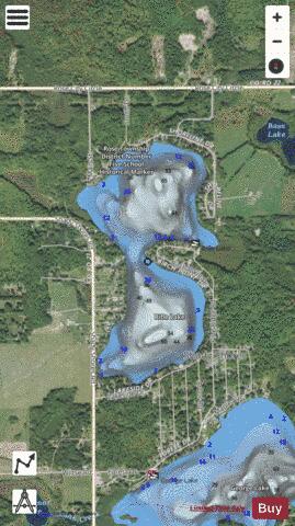 Rifle Lake depth contour Map - i-Boating App - Satellite