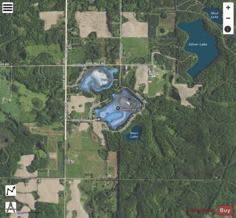 Wells Lake depth contour Map - i-Boating App - Satellite