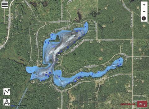 Tea Lake depth contour Map - i-Boating App - Satellite