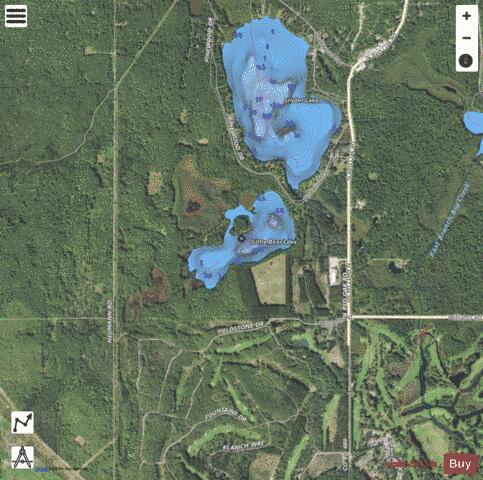 Little Bear Lake depth contour Map - i-Boating App - Satellite