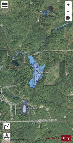 Rhoads Lake depth contour Map - i-Boating App - Satellite